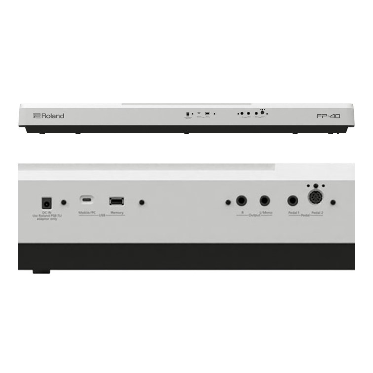 Roland FP-40 Digital Piano with Speakers - White - Gambar 3