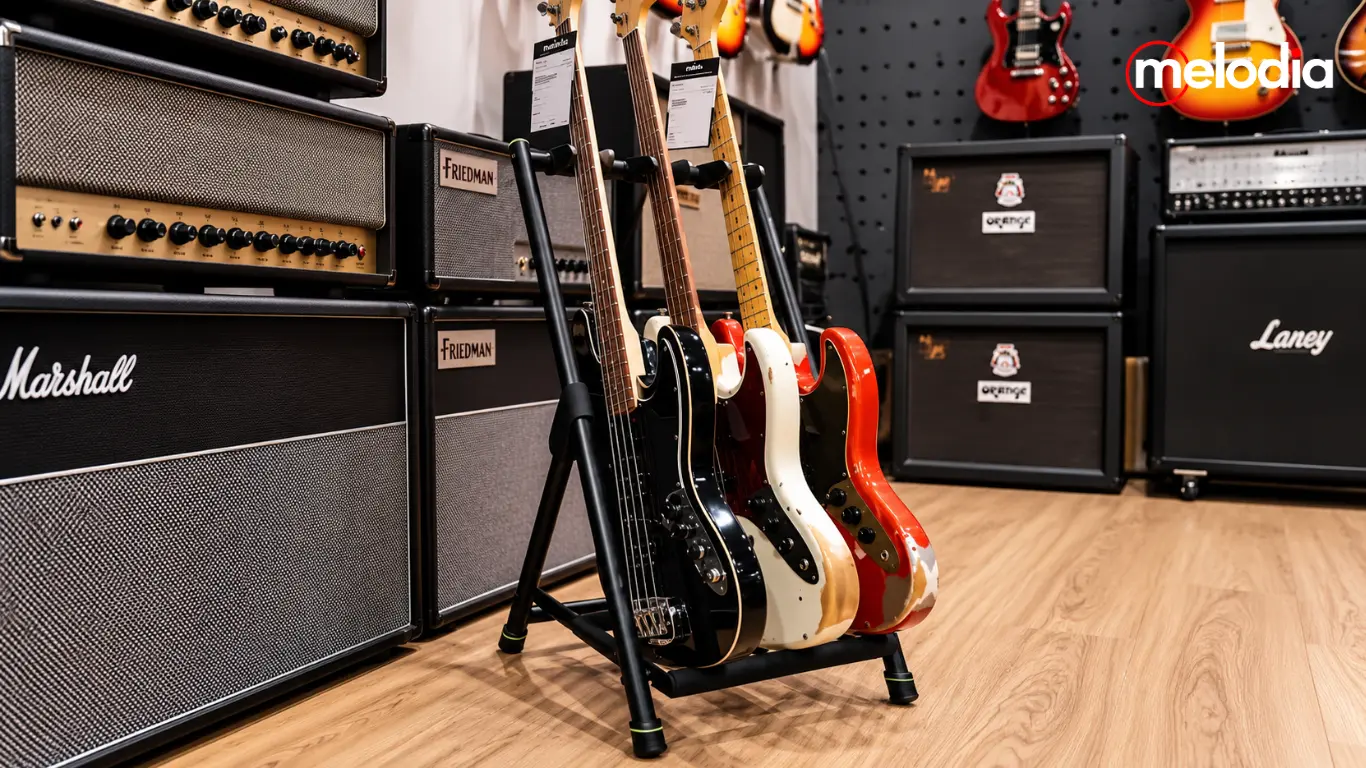 Gravity VARI G3: Guitar Rack Ringkas untuk 3 Instrumen