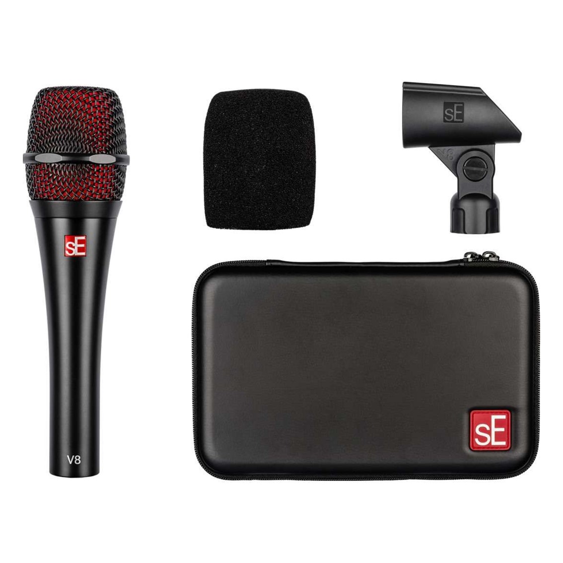 sE Electronics V8 Supercardioid Dynamic Handheld Vocal Microphone - Black - Gambar 2