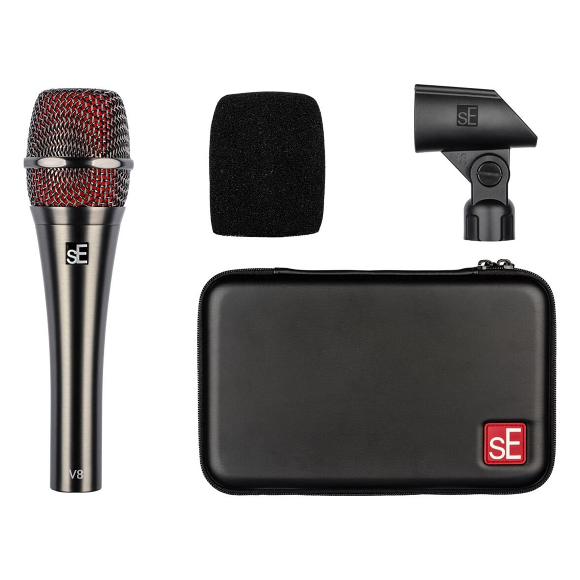 sE Electronics V8 Supercardioid Dynamic Handheld Vocal Microphone - Graphite - Gambar 2